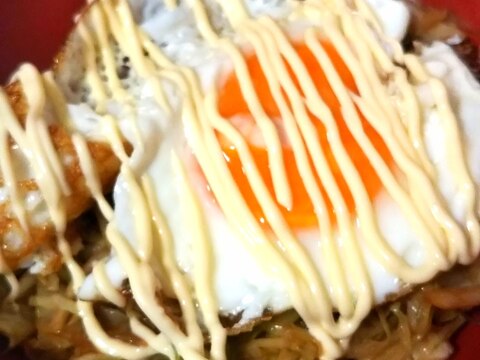 お好み焼き風キャベツ炒め